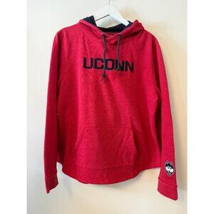 UCONN Huskies Red Fleece Hoodie  Colosseum Embroidered XL Womens Unisex